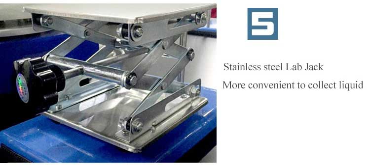 Stainless steel lifting platform 20L Short Path Distillation Kit